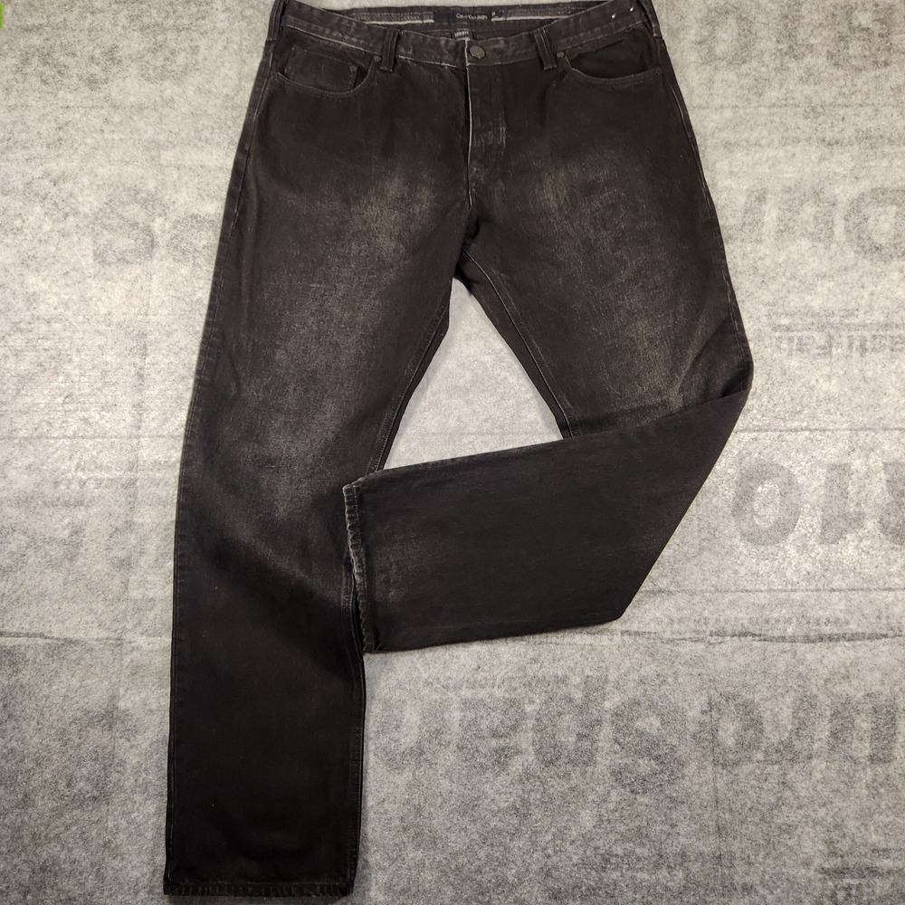 Calvin‎ Klein Jean's Men's 38x31 black Skinny Narrow Leg